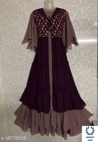 Trendy Attractive Sharara - Free Size, Georgette, Embroidered, Multipack of : Single